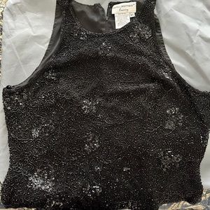 Evening apparel, beaded top for formal wear